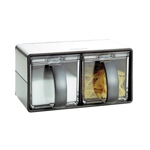 (18個セット) スパイスラック 幅20cm ステンレス製外カバー お手入れ簡単 コンパクト 調味料ケース キッチン 台所