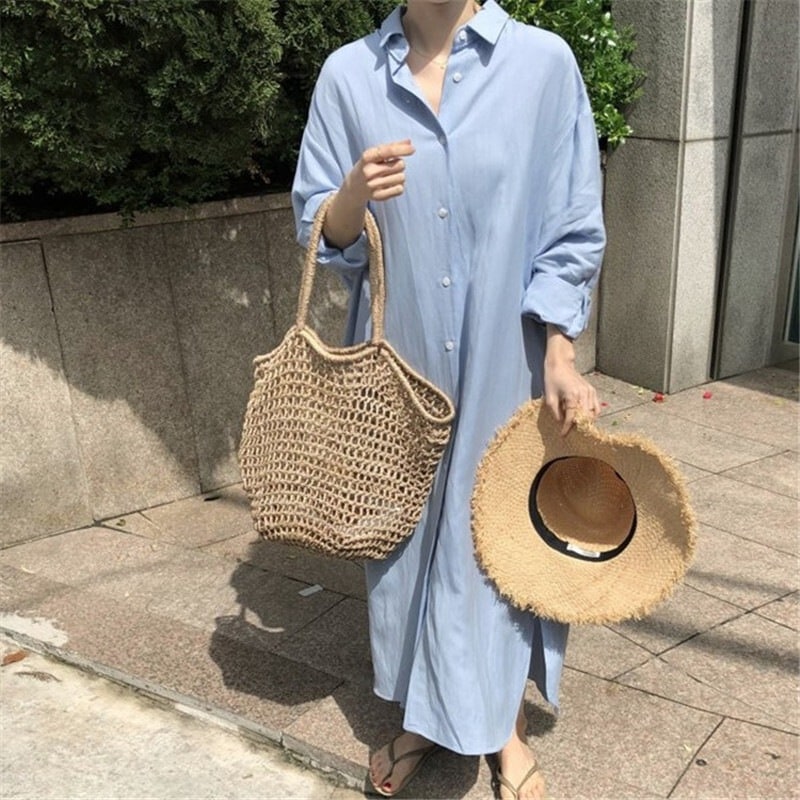 シャツワンピース ロングワンピース オルチャン 韓国 レディース リネン ロング丈 前開き ブルー ホワイト ピンク ネイビー 青 白 紺色 かわいい 可愛い 大人可愛い 大人女子 きれいめ