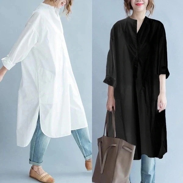 キャミワンピース ロングスカ一ト 春春冬春 2WAY シャツ ワンピース UV 日焼け防止 通勤 カジュアル 長袖 ロング ラウンドネック イレギュラー Aパープル チュニック レディース