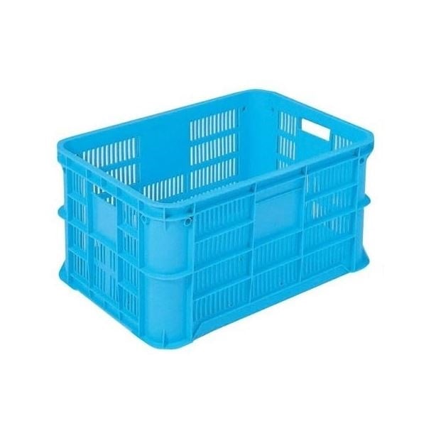 5個セット リステナー/網目コンテナボックス MB-38 ブルー メッシュ構造 みかん 果物 野菜等収穫 保管 保存 物流