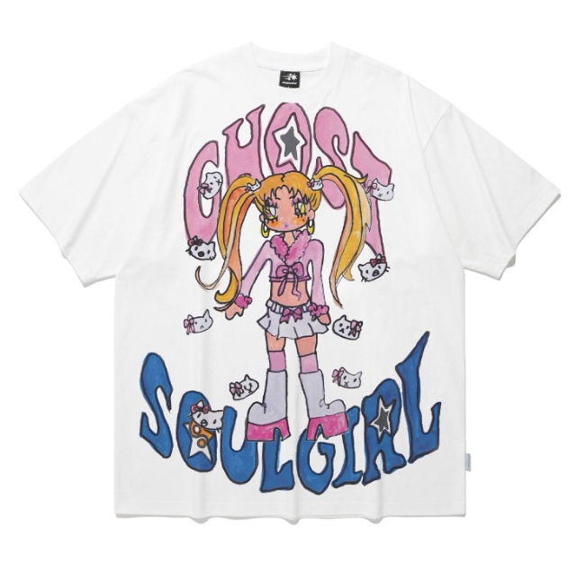 TWICE ナショナルウェア [X SOULPUSSSY CAT] GHOSTSOULGIRL GYARU BIG BIG TEE (NG2EMUT501C)