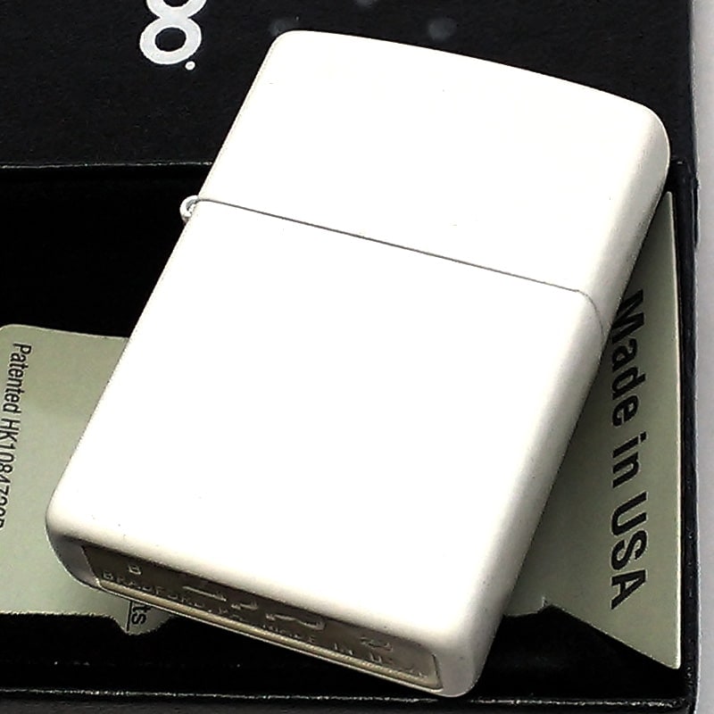 ZIPPO ホワイト 白 艶消し ジッポー シンプルライター プレゼント ギフト おしゃれ かわいい メンズ