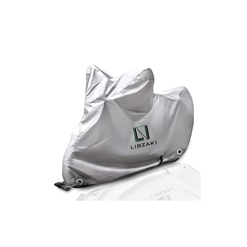 LIBZAKI バイクカバー 厚手M-Lサイズ 209 cmまで対応 バイク用車体カバー 収納袋付き（銀） 7,931円
