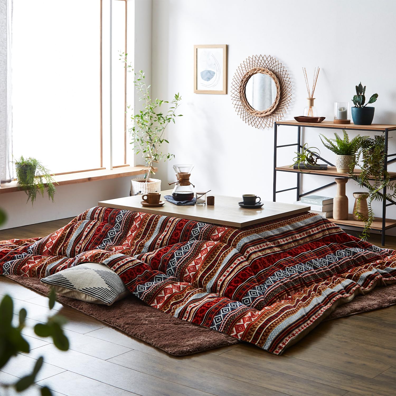 イケヒコ こたつ 掛け ふとん 正方形 単品 マナフィス オレンジ 約200×200cm 大判 あったか ぽかぽか 日本製 洗える オリエント フィットキルト ＃1151760202903