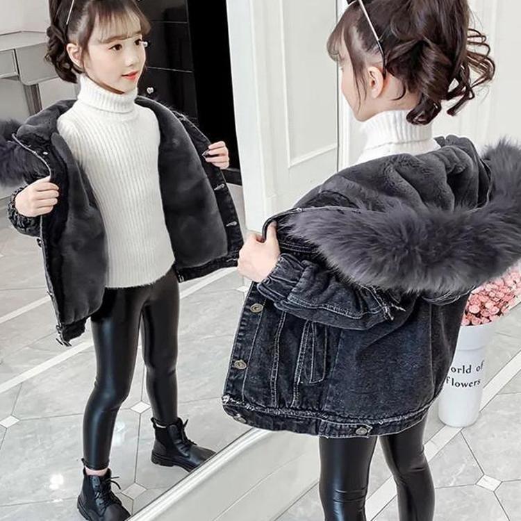 女の子 キッズ モッズコート 裏起毛　子供　毛皮コート キッズ ファーコート　ボアコート　ボア キッズコート ミリタリーコート　防寒着 秋冬 暖かい