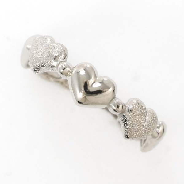 K10 10金 WG ホワイトゴールド リング 指輪 4号 総重量約1.0g ジュエリー 中古