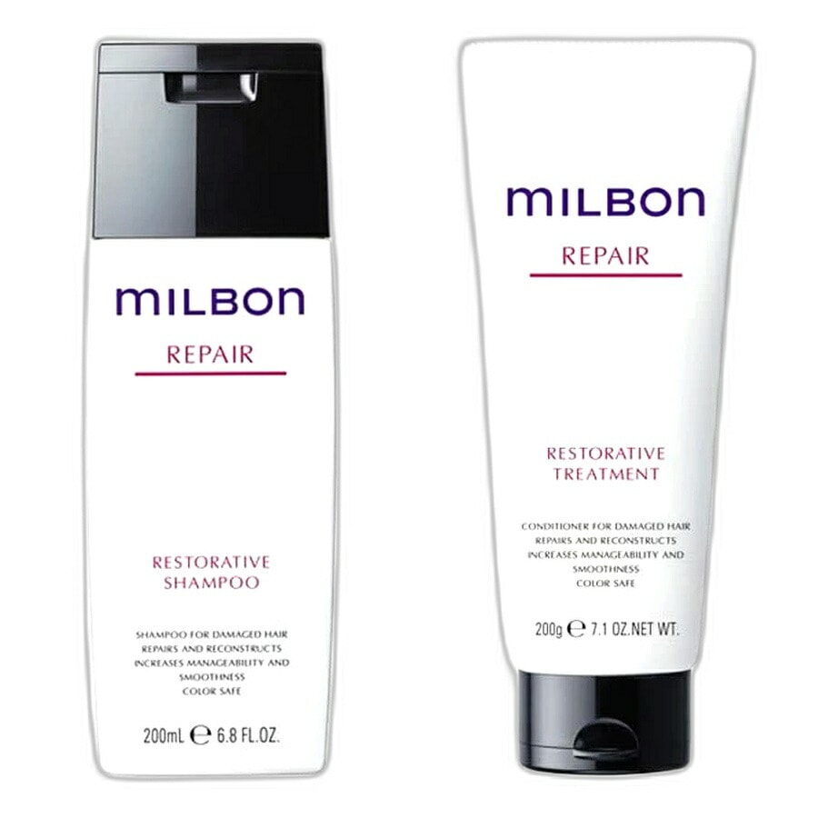 【セット】ミルボン REPAIR（リペア） リストラティブシャンプー＆トリートメント 200ml グローバル ミルボン【milbon】