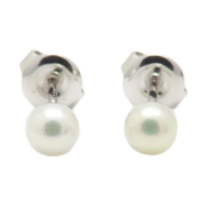 ベビーパール ピアス 真珠4.4ミリ K18WG ホワイトゴールド レディース/295079【中古】