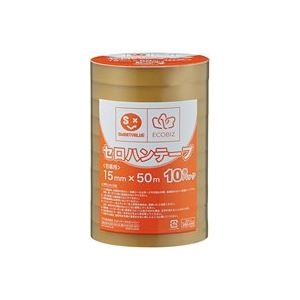 （まとめ）ジョインテックス セロハンテープ15mm×50m10巻 B641J (×3セット)