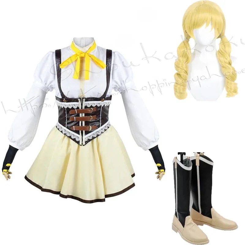 2026 新品 G カード キャプター さくら風 巴 マミ コスプレ衣装 ウィッグ 靴 cosplay ハロウィン 変装 仮装 コスチューム 撮影 祭り
