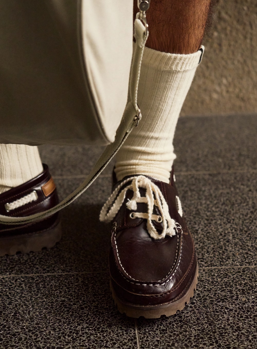 【SATUR】26SS [RIIZEs Pick] REGATTA LEATHER BOAT LOAFER : DARK BROWN