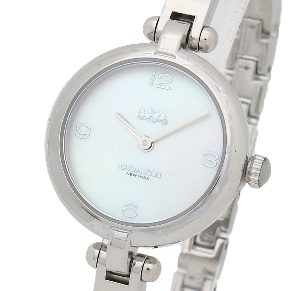 腕時計 14504005 レディース CARY ケーリー クォーツ ホワイト シェル シルバー