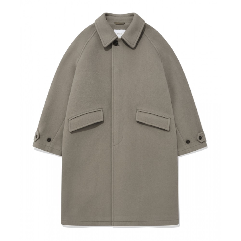 COVERNAT ウールバルマカンコートベージュ
