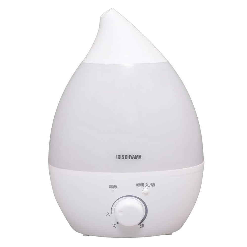 アイリスオーヤマ 加湿器 大容量 超音波式 加湿量 280ml タンク容量 2.8L 8畳 10時間連続加湿 アロマ対応 しずく型 卓上 デスク用 UHM-280S-W ホワイト