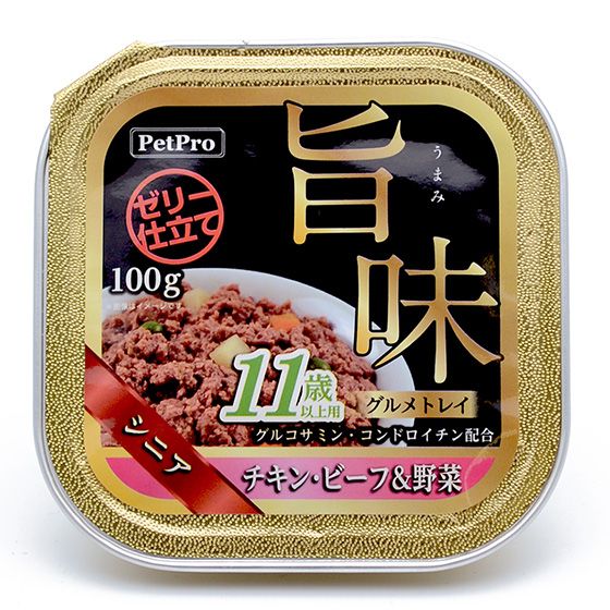 （まとめ買い）旨味グルメトレイ グランドシニア 11歳以上用チキン＆野菜 100g 犬用フード [x48]