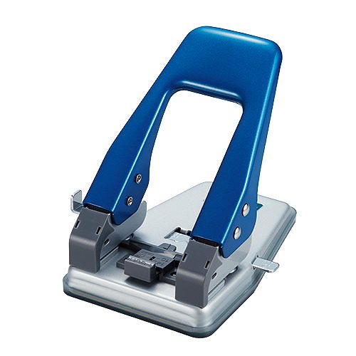 （まとめ買い）2穴パンチ 4穴対応ゲージ付 青 CR-PN180-BL [x3]