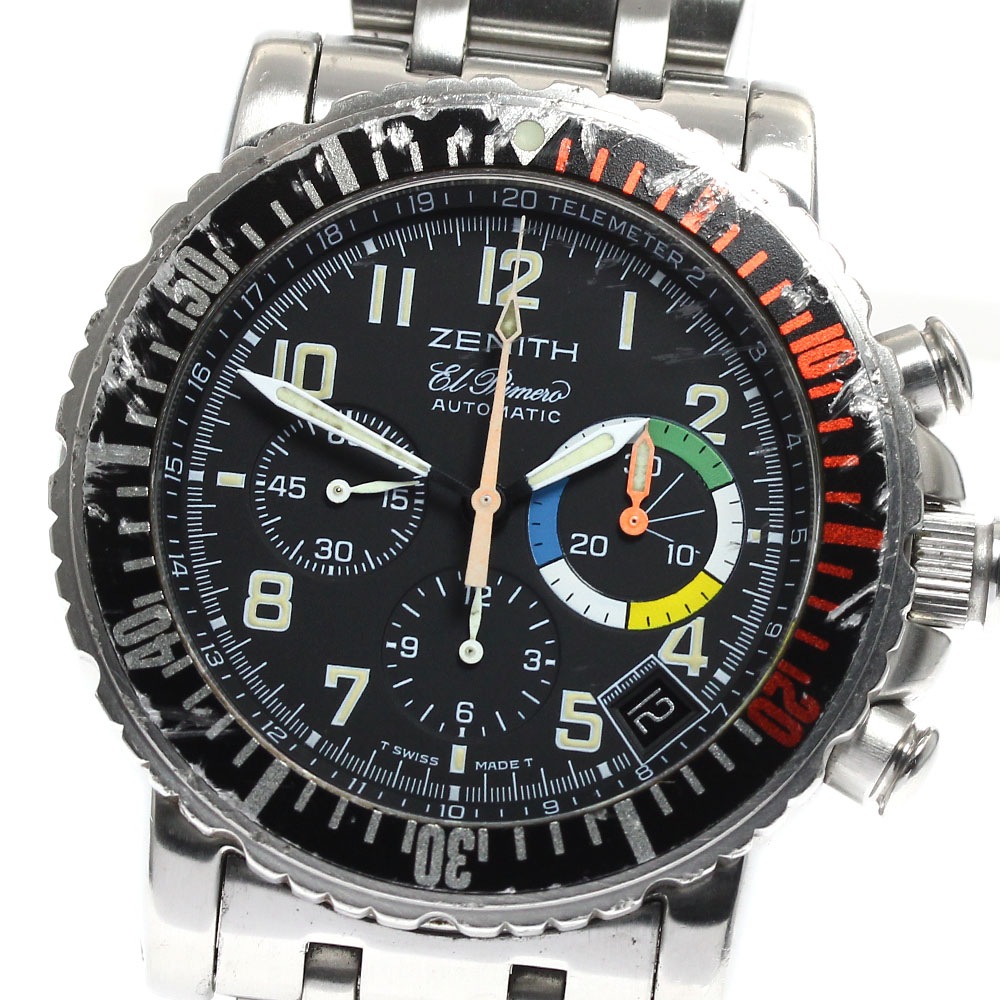 ゼニス ZENITH 02.0480.405 エルプリメロ レインボーフライバック クロノグラフ 自動巻き メンズ 保証書付き_888350【中古】 197,100円