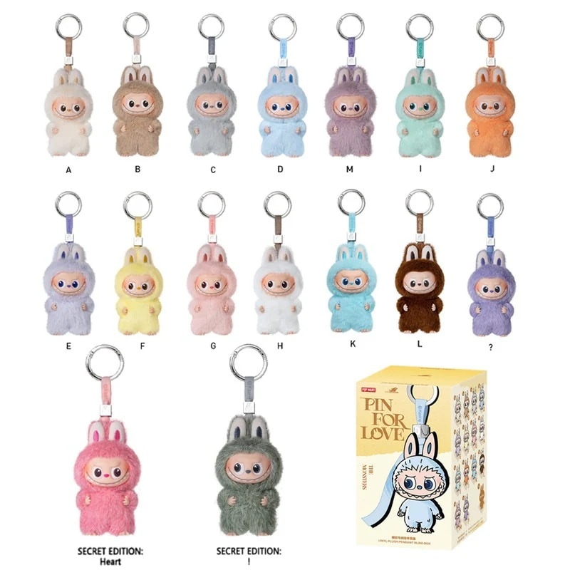 公式正規品POP MART ラブブ THE MONSTERS Pin for Love (A-Z) ぬいぐるみペンダント ガチャポン ブラインドボックス マカロンぬいぐるみフィギュア