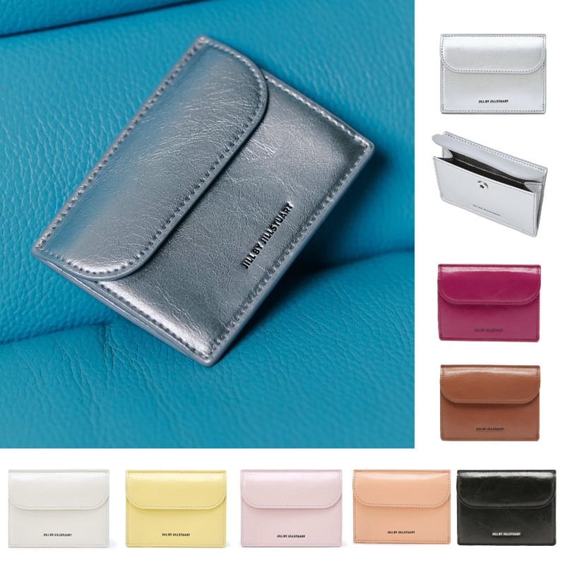 【JILL BY JILLSTUART】 ロゴポケットレザーカード財布