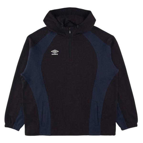 アクティブボールドラインフードハーフジップ UP321SHD91-BLK0