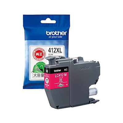 他サイト： BROTHER 【ブラザー純正】インクカートリッジマゼンタ(大容量)LC412XLM対応型番:MFC-J7300CDWMFC-J7100CDW他 小の商品画像