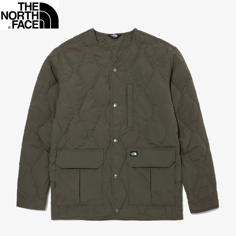 HEAT LINE CARDIGAN ヒートライン Vネック 中綿ジャケット メンズ ホワイトレーベル 韓国限定 NJ3NN02A インナーダウン, メンズ, ライトダウン