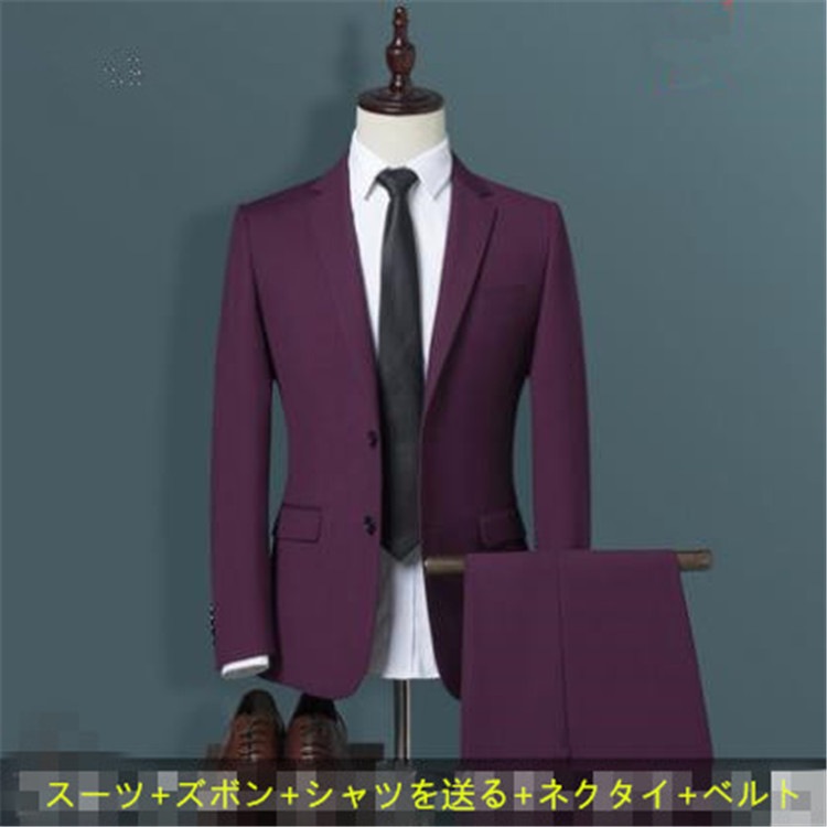 新品 スーツ セット メンズ ビジネス 職業 フォーマルウェア 韓国 スリム ベストマン 新郎