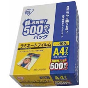 アイリスオーヤマ ラミネートフィルム 100μ A4サイズ 500枚パック【お買い得】 LZA4500 7,123円
