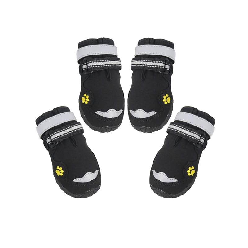 ASMPET ドッグブーツ 犬 靴 散歩 介護 肉球保護 犬用 靴 肉球 保護 保護 傷防止 すべり 犬靴 雨の日 防水 滑り止め 犬 シューズ 通気性 愛犬のお散歩 足を保護 犬 くつ 災害時の備え