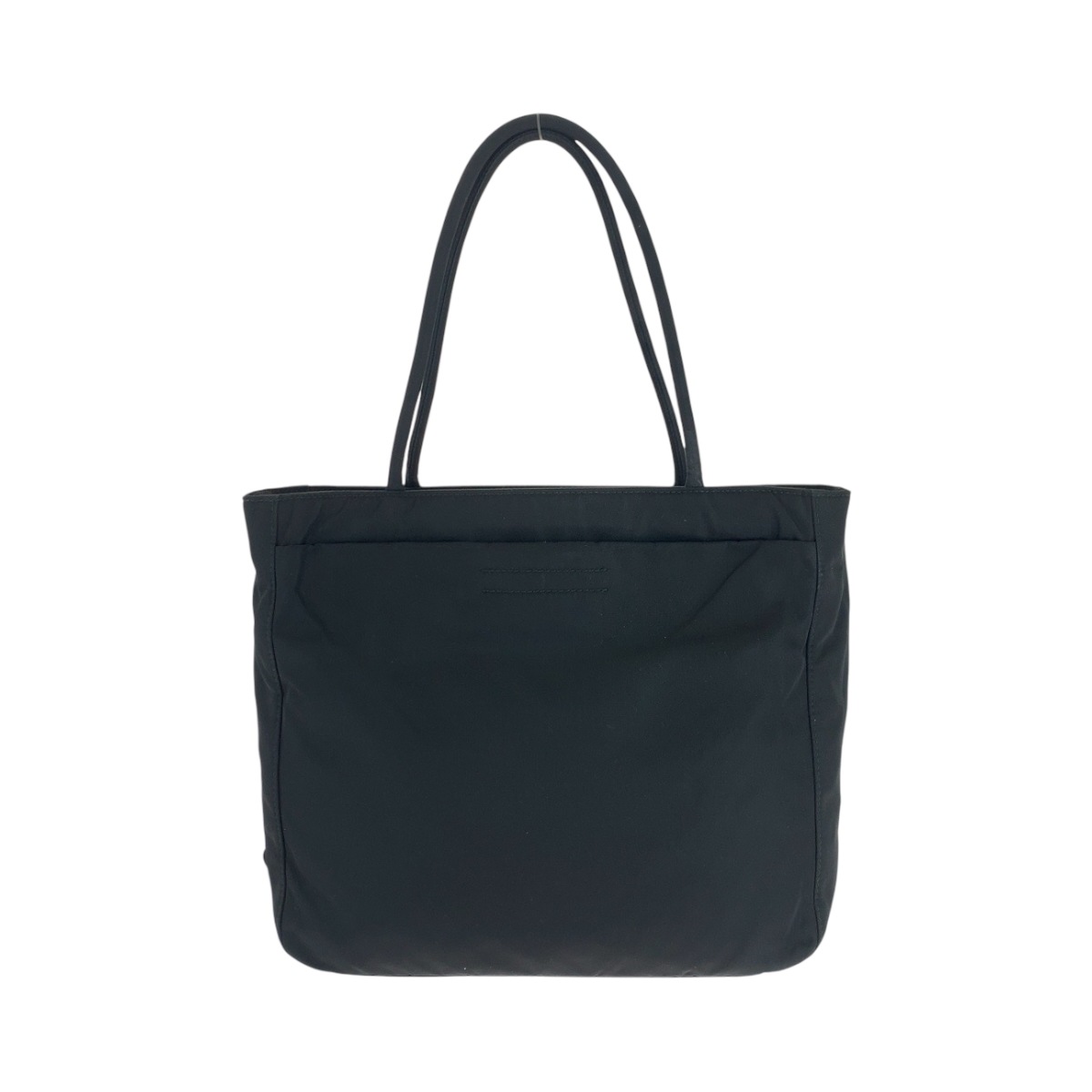 美品 テスート 三角ロゴプレート ブラック 黒 シルバー金具 ナイロン ハンドバッグ ショルダーバッグ レディース 502816