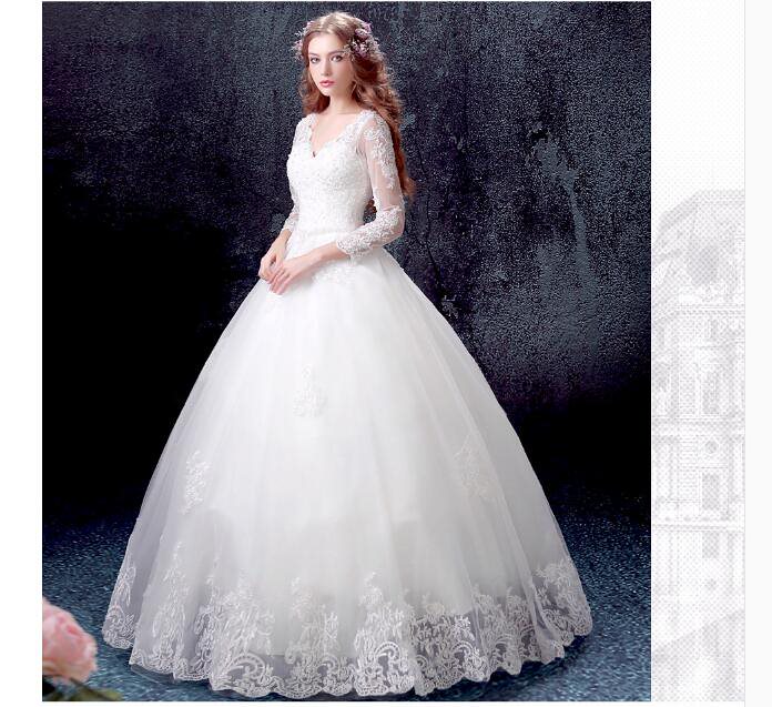 豪華 袖あり ウエディングドレス ロング丈ドレス パーティードレス 結婚式ワンピース フォーマルドレ 8,421円