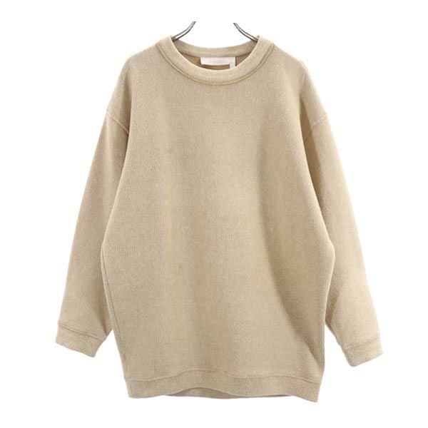 長袖 ニット トレーナー XS ベージュ系 レディース