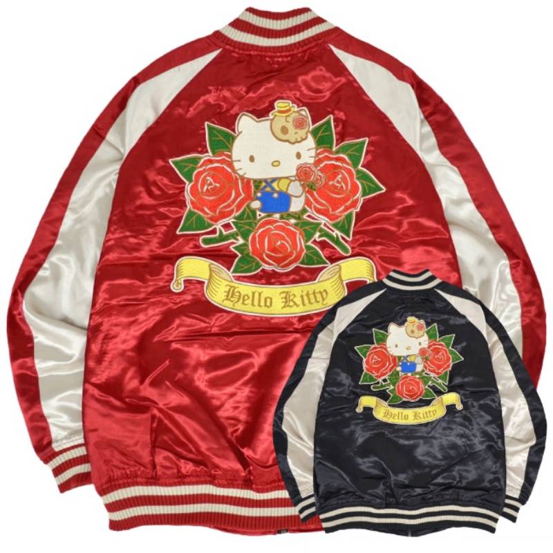 サンリオ キャラクターズ ハローキティ 刺繍 スカジャン 羽織 アウター ジャケット hk1803-673