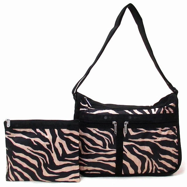 LeSportsac レスポートサック ショルダーバッグ DELUXE EVERYDAY BAG ポーチ付 ラフィアゼブラ 7507 RFFZBR