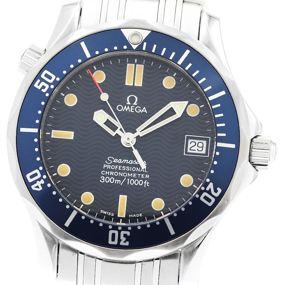 オメガ OMEGA 2551.80 シーマスター300 デイト 自動巻き ボーイズ _900534【中古】