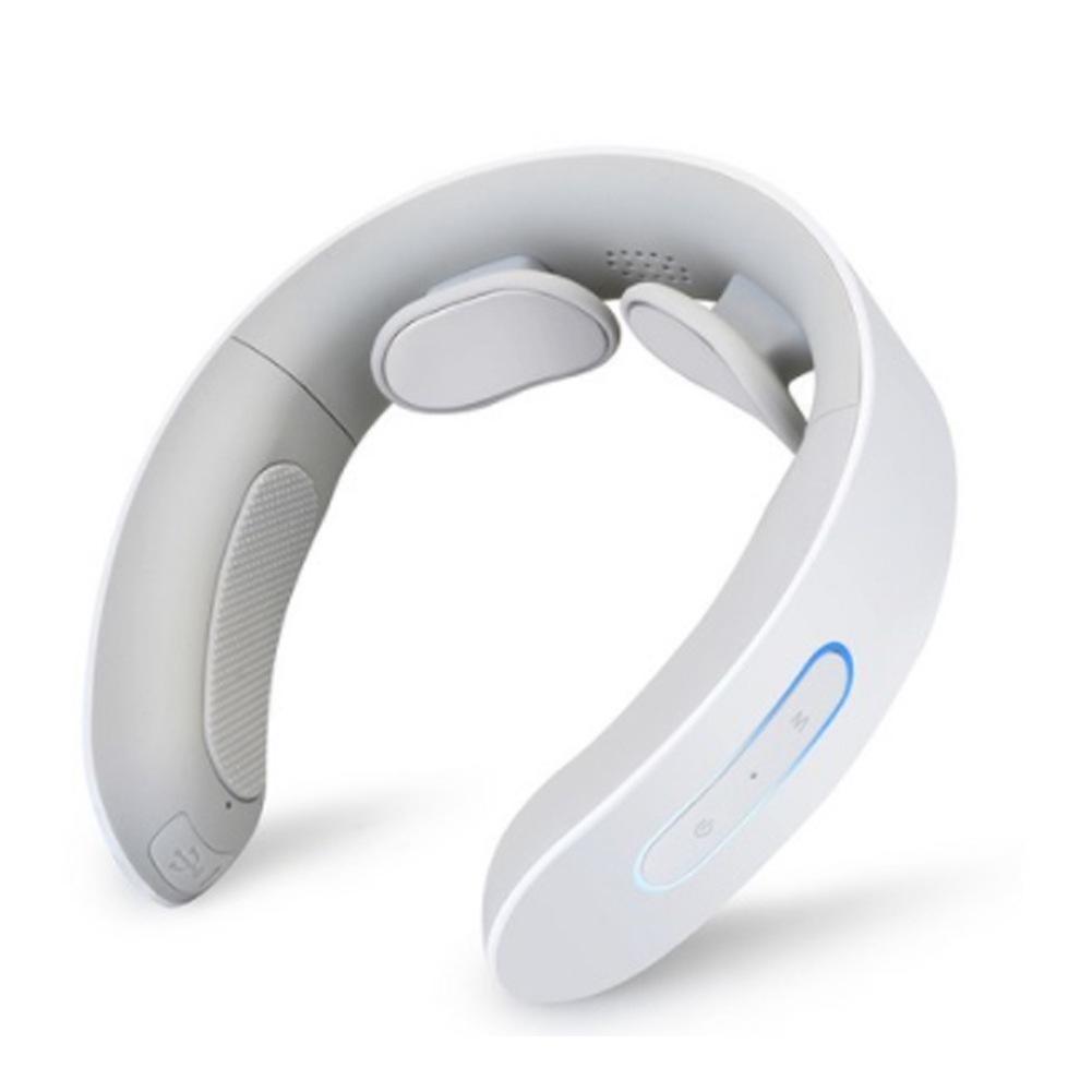 Crystal Cloud EMSネックマッサージヒートコードレス付きLogybirdによるインテリジェントポータブルネックマッサージャー5モード16レベルスマート深部組織トリガーポイントマッサー