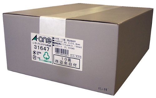 LBPラベルリサイクル紙10面余白500シート 31647 00038808 19,323円