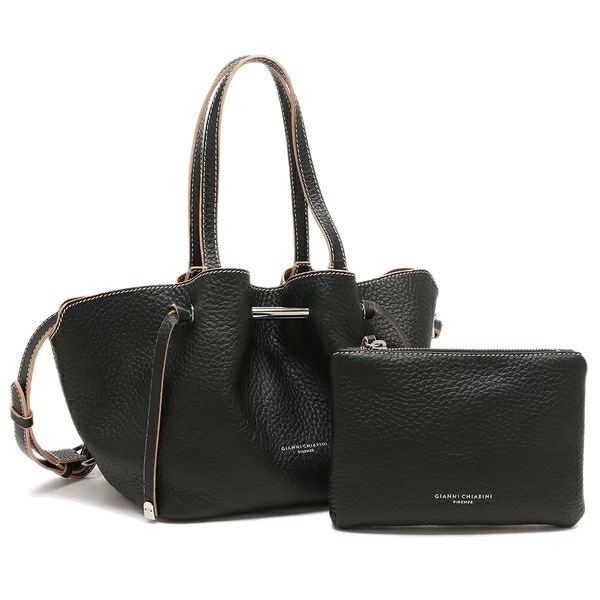 ハンドバッグ ショルダーバッグ アマンダ ポーチ付き ブラック ブラウン レディース BS10630 RNGDBL