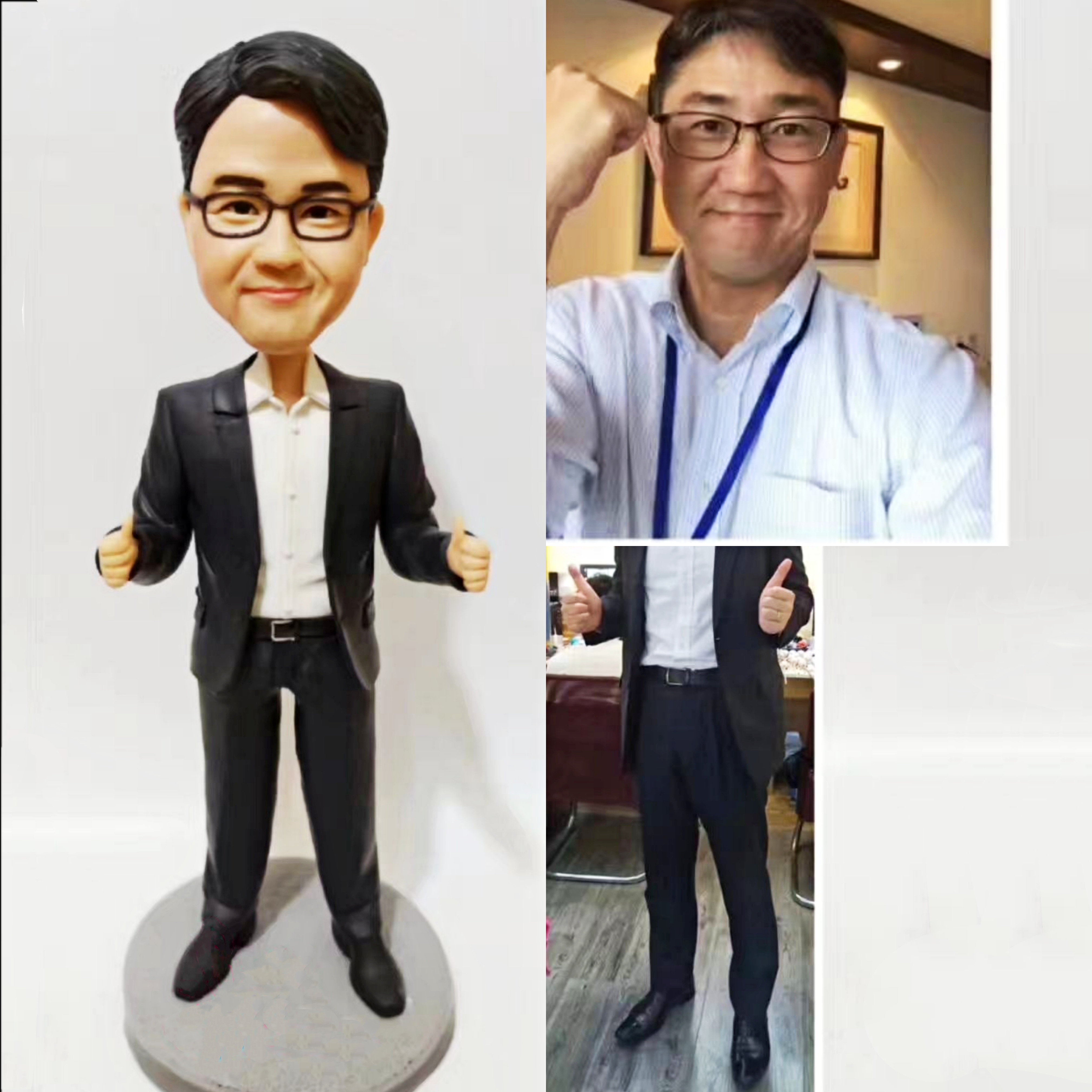 【オーダーメイド】 3D肖像画 似顔絵 写真 人形 フィギュア 友達 同僚 先輩 上司 誕生日 退職 送別 定年 プレゼント