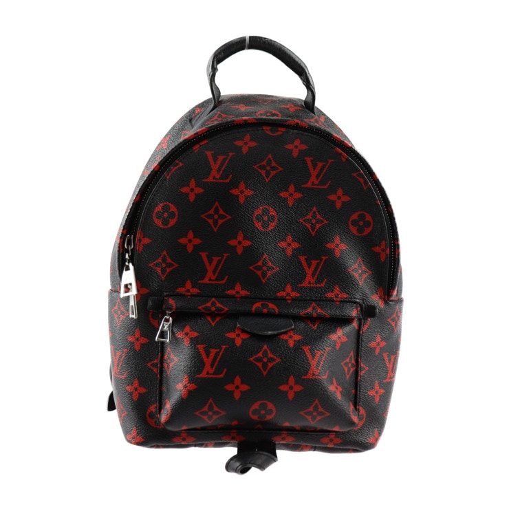 美品 LOUIS VUITTON ルイ ヴィトン リュック・デイパック M41458 パームスプリングスPM バックパック モノグラム アンフラルージュ コーティングキャンバス ブラック レッド シル