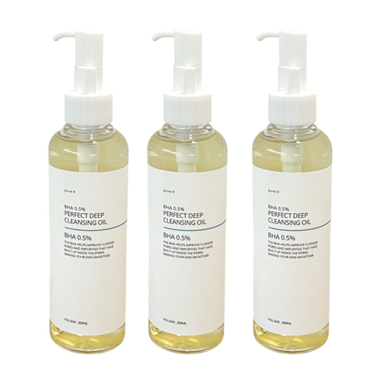 ピュアケイブラックヘッド皮脂除去バハBHAパーフェクトディープクレンジングオイル3個200ml