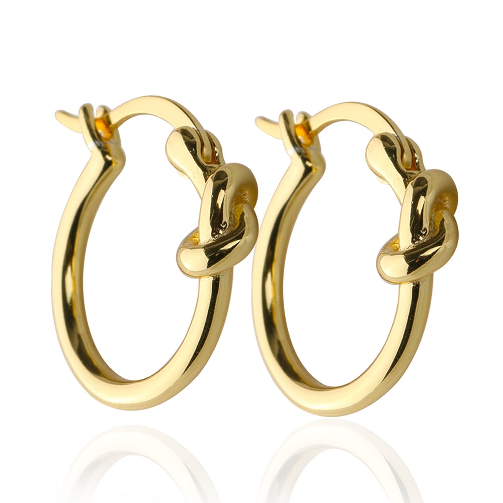 925 フープピアス 結び ねじり [ce054]