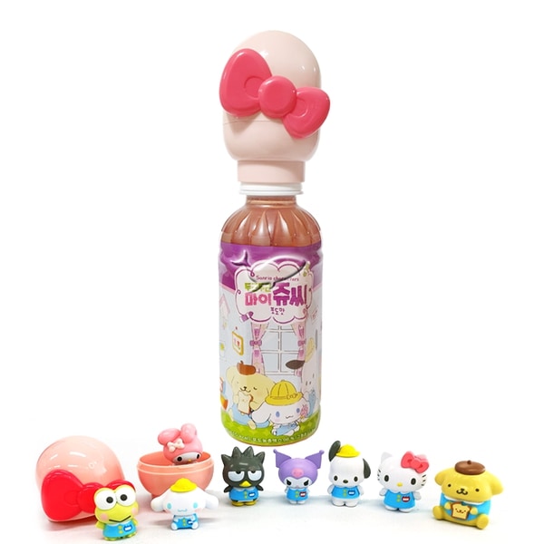 サンリオ マイジュシー ぶどう味 220ml/12個+2個 おまけ 子供 フィギュア 飲料水