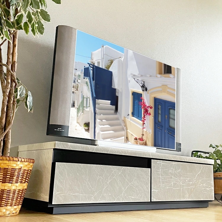 テレビ台 国産 完成品 職人 120cm （オ リ オ ン ) 【 大理石調 テレビボード ローボード 120 おしゃれ 白 収納 北欧風 木製 モダン アンティーク調 西海岸 ホワイト