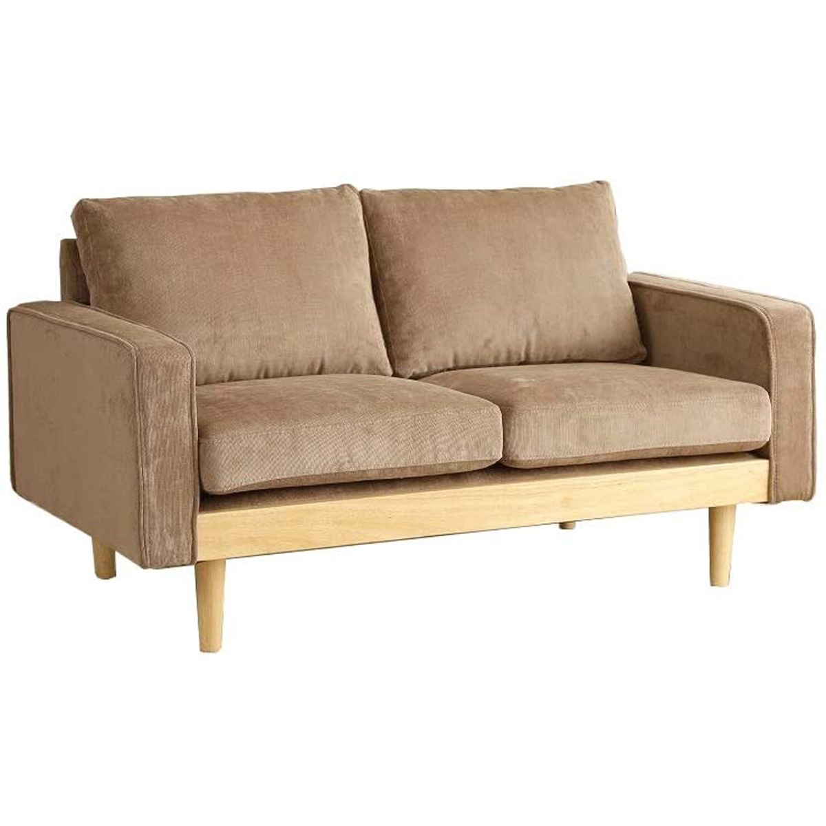 2人掛 コーデュロイソファ 脚取り外し可能 ソファ ソファー 2P