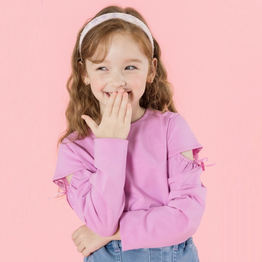 アイラブジェイ ヒス袖口スリットスリムTシャツ JXSTO41