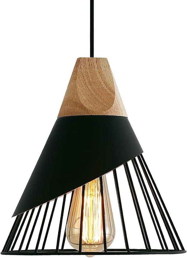 KY LEE ペンダントライト シェード レトロ おしゃれ 天井照明 天然木集成材 吊り下げ カフェ風 内玄関 居間 ダイニング用 食卓用 間接照明 北欧 デザイン(CIL-0040)