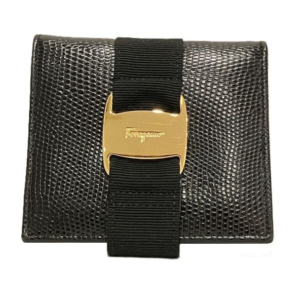 フェラガモ ヴァラリボン 223053 財布 二つ折り財布 レディース【中古】