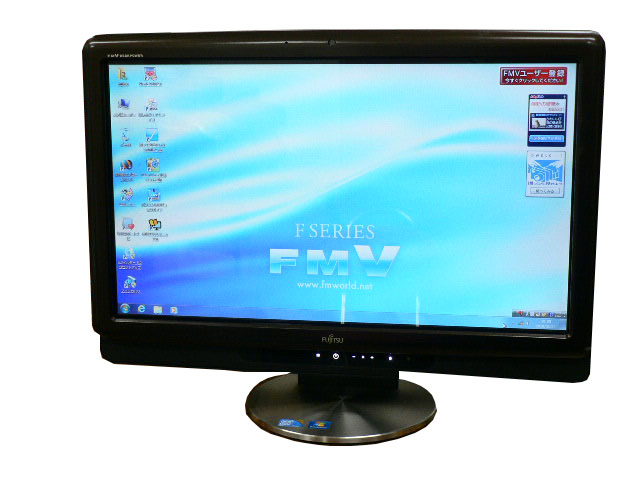 液晶一体型 Windows7 デスクトップパソコン 中古パソコン 富士通 Core 2 Duo DVD 4GB/500GB 送料無料 中古