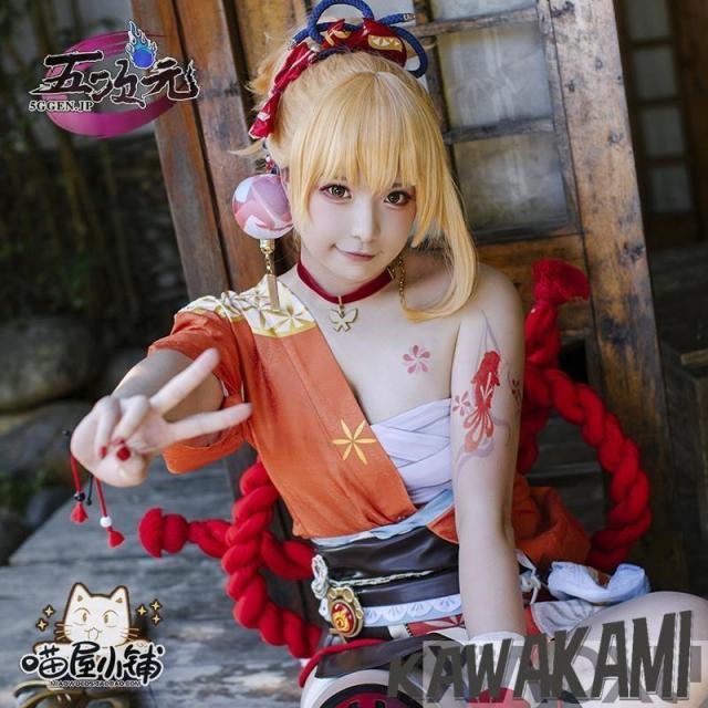 猫屋小舗　原神　コスプレ　宵宮　ヨイミヤ　衣装　ウィッグ　靴　追加可